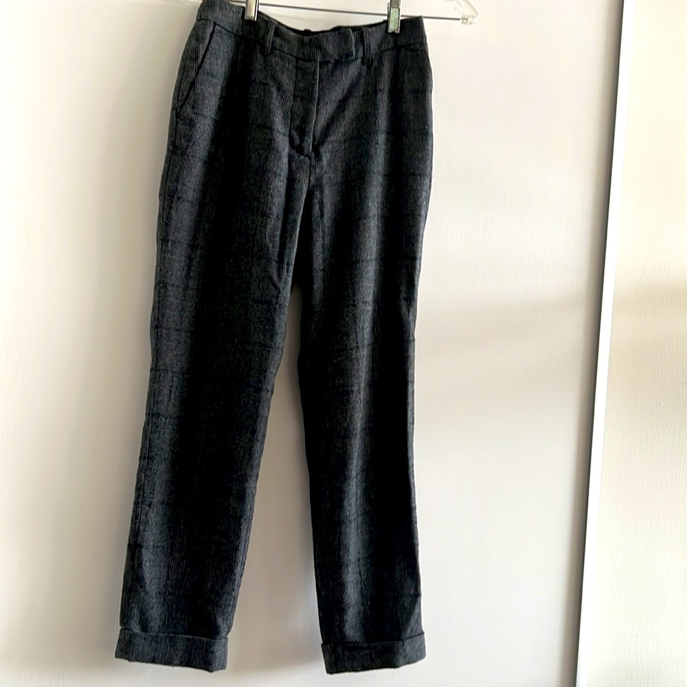 Frank and Oak Grey and Black Wool trousers in size 2